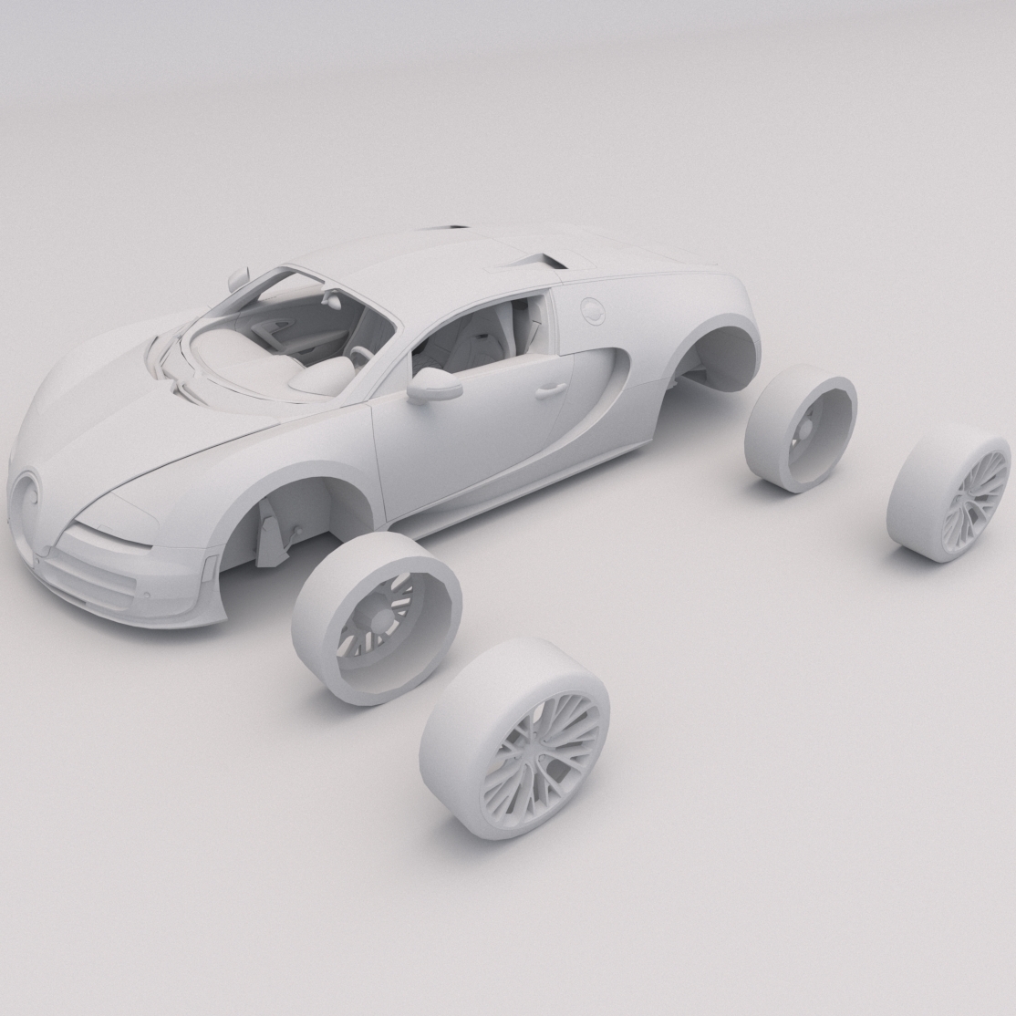 🚗 Bugatti Veyron PRINTABLE Car 3D Digital STL File・Free 3D File for ・Cults